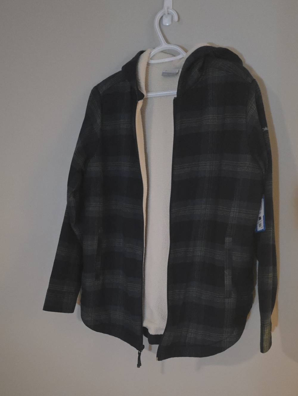 Columbia Holly Hideaway Warm Lined Flannel Plaid Jacket Size Medium